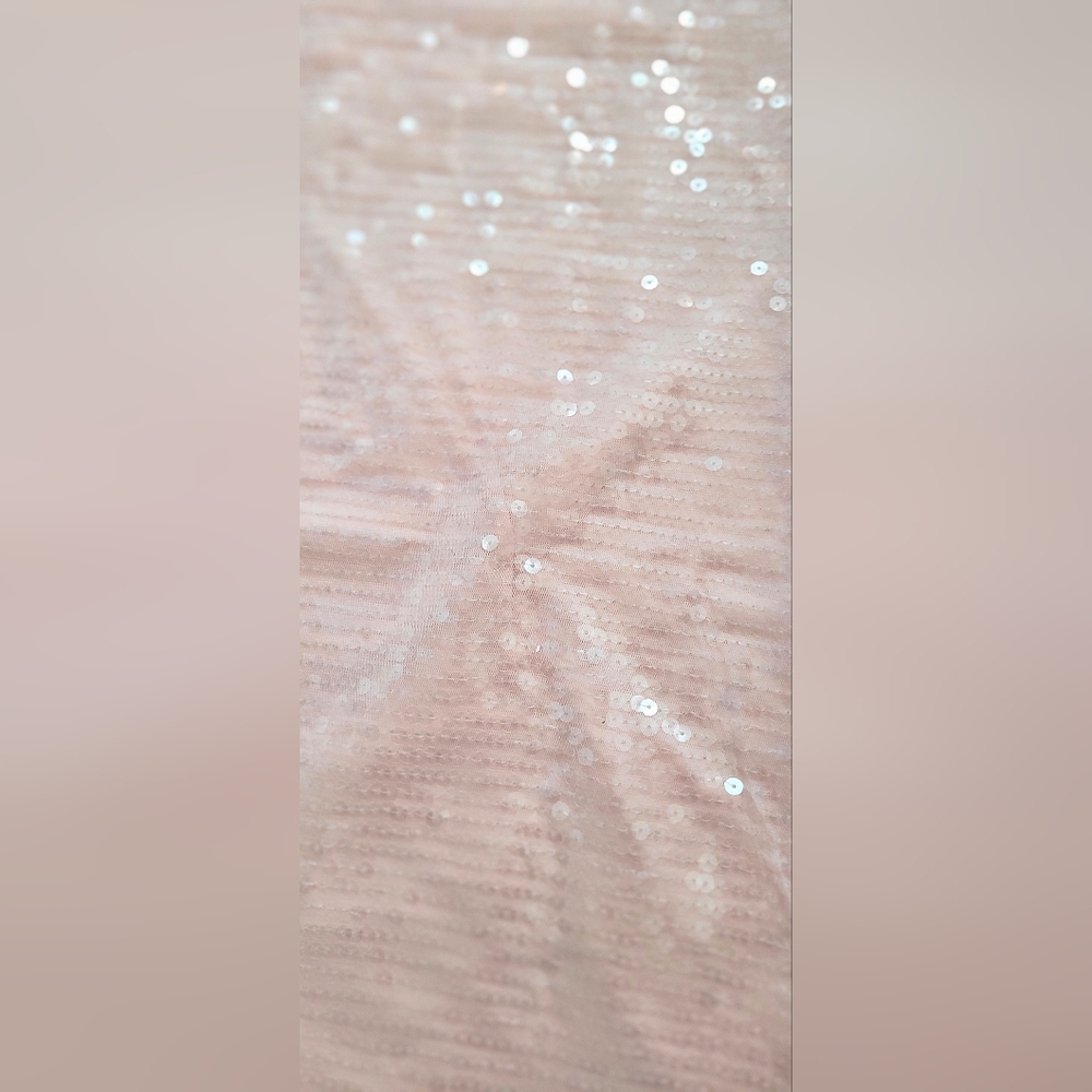 NWT!Chic June & Hudson Summer Sequin Square Neck Pink Luxe Women's Mini Dress XL - Picture 10 of 14